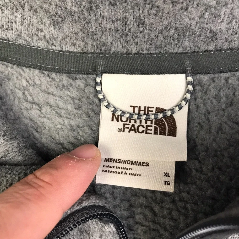 The North Face Gordon Lyons Full-Zip Vest Mens XL Gray Sweat Knit Fleece